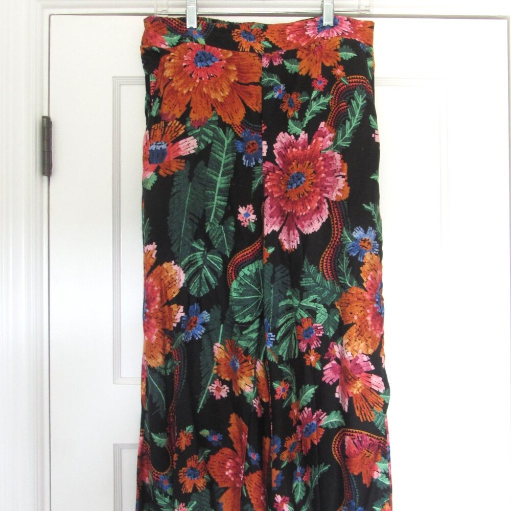 NWT Rachel Zoe Pants, Bold Colorful Floral Flowy Pants, Size M